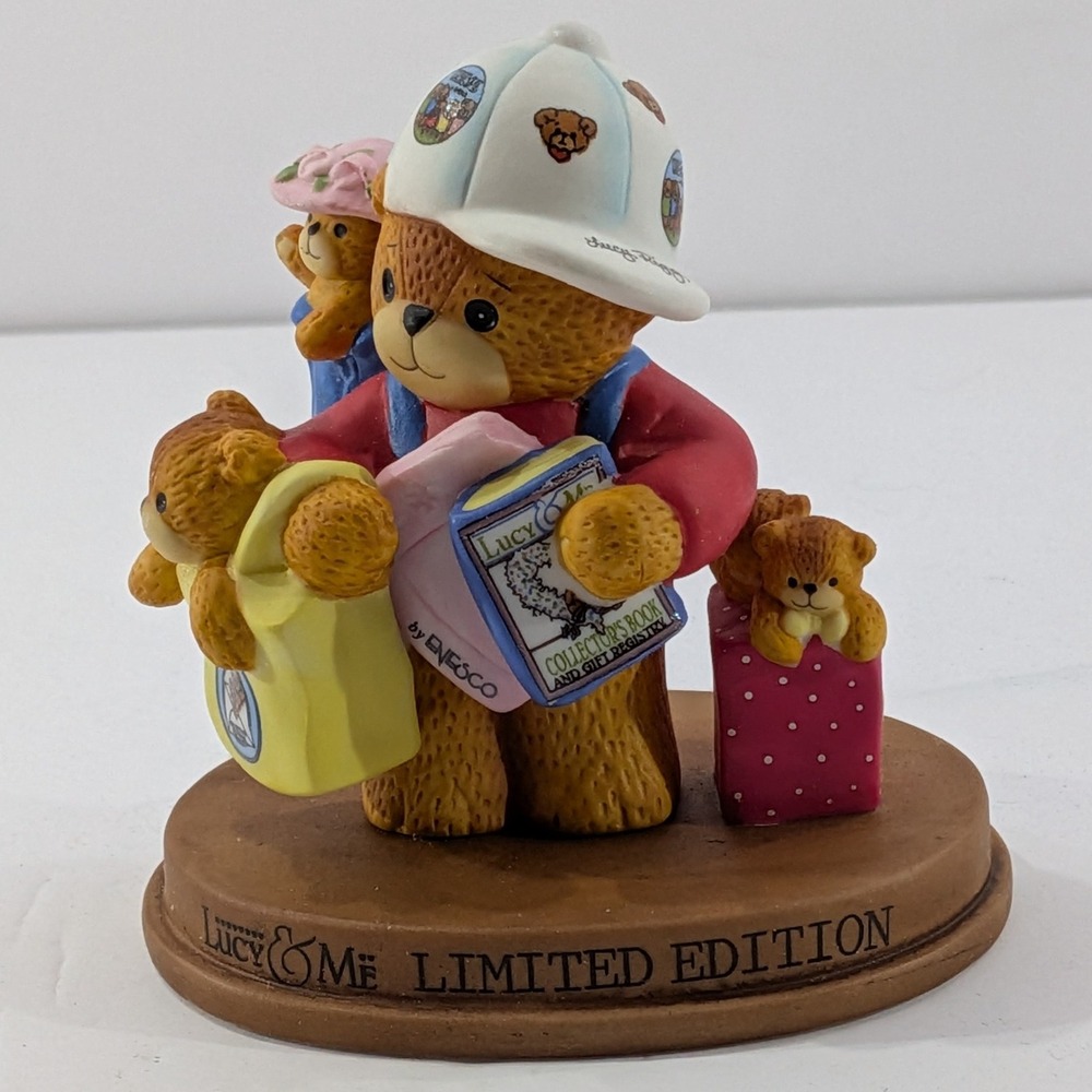 Vintage‎ 1995 Lucy Rigg Enesco Limited Edition Collector Bear Painted Porcelain